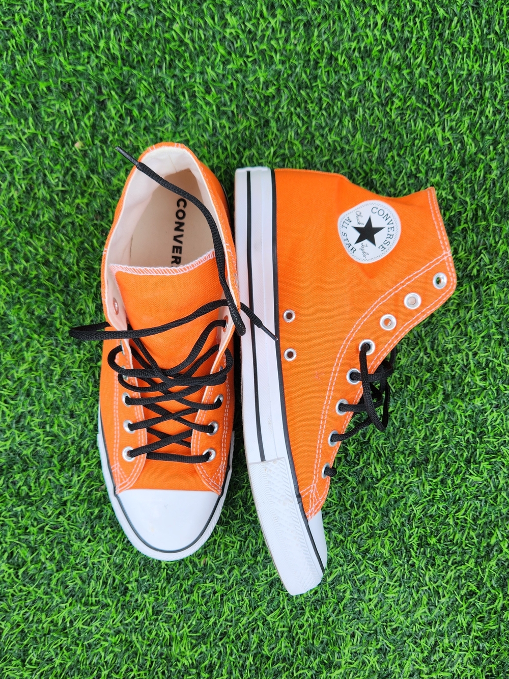Converse Orange High-Top Sneakers Size 10.5
